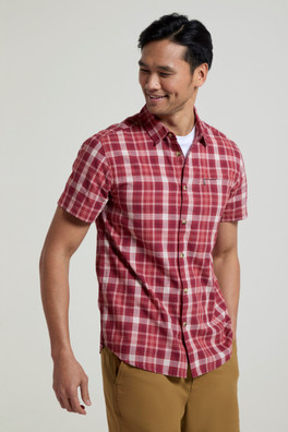 Holiday Mens Short Sleeve Shirt - Red