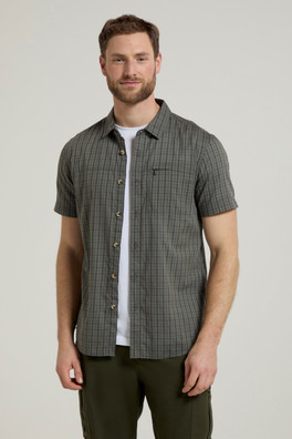 Holiday Mens Short Sleeve Shirt - Dark Green