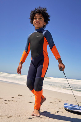 Kids Full 2mm Wetsuit - Bright Orange