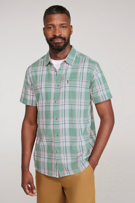 Holiday Mens Short Sleeve Shirt - Bright Green