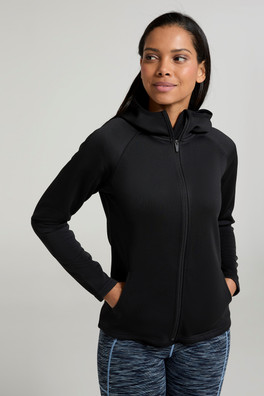 IsoCool Dynamic Chakra Womens Hoodie - Black