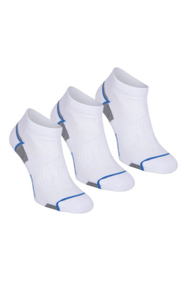 IsoCool Performance Mens Trainer Socks 3-Pack - Blue