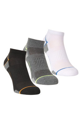 IsoCool Performance Mens Trainer Socks 3-Pack - Jet Black