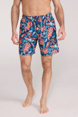 Aruba Printed Mens Swim Shorts - Coral