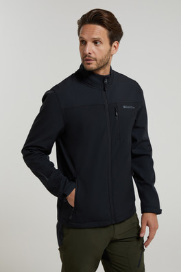 Grasmere Mens Water-Resistant Softshell Jacket - Black