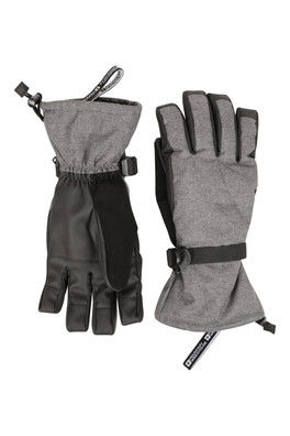 Lodge Mens Waterproof Ski Gloves - Dark Grey