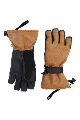 Lodge Mens Waterproof Ski Gloves - Tan
