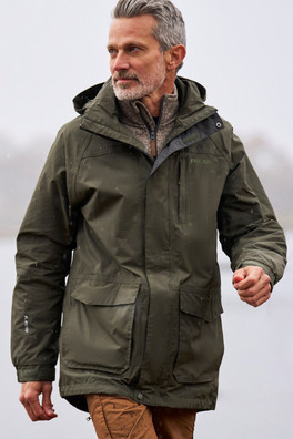 Glacier II Extreme Mens Waterproof Long Jacket - Khaki
