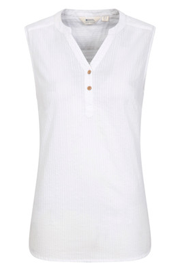 Petra Womens Sleeveless Shirt - White