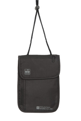 RFID Neck Pouch - Black