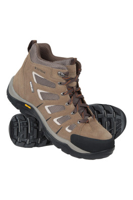 Field Extreme Mens Wide-Fit Vibram Waterproof Boots - Brown