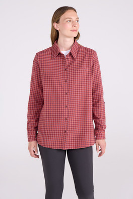 Balsam Womens Brushed Flannel Shirt - Rust