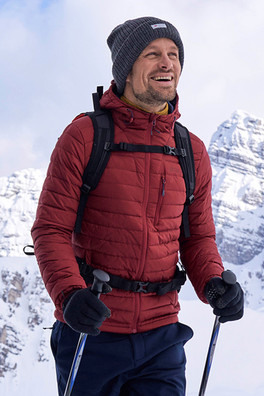 Henry Extreme Mens Down Padded Jacket - Dark Red