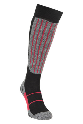 Mens IsoCool Knee Length Ski Socks - Black