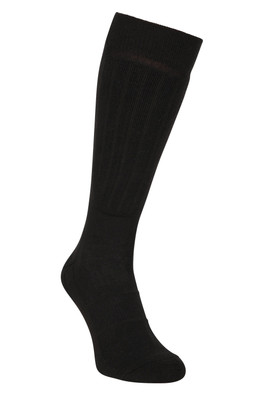 Mens IsoCool Knee Length Ski Socks - Jet Black