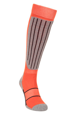 Mens IsoCool Knee Length Ski Socks - Bright Orange