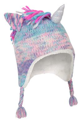 Kids Unicorn Thermal Hat - Lilac