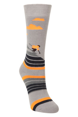 Isocool Kids Knee Length Ski Socks - Orange