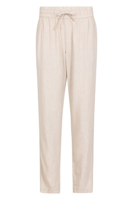 Breeze Linen-Blend Womens Trousers - Beige