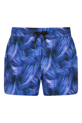 Patterned Womens Stretch Boardshorts - Short - Purple