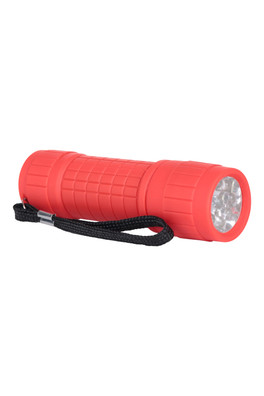 9 LED Mini Rubber Torch - Active Red