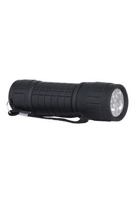 9 LED Mini Rubber Torch - Jet Black