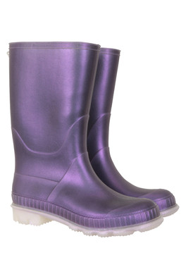 Plain Kids Wellies - Purple
