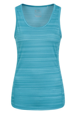 Endurance Striped Womens Vest - Blue