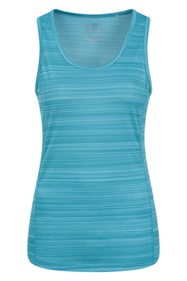 Endurance Striped Womens Vest - Blue