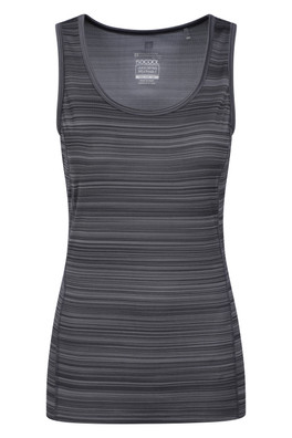 Endurance Striped Womens Vest - Dark Grey