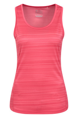 Endurance Striped Womens Vest - Coral