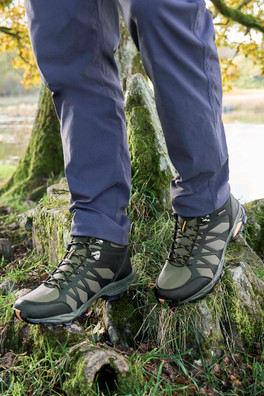 Trekker II Mens Softshell Waterproof Hiking Boots - Khaki