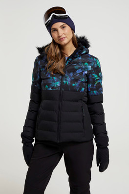 Avalanche Womens Padded Ski Jacket - Black