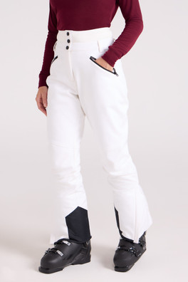 Avalanche Womens High-Waisted Softshell Ski Pants - White