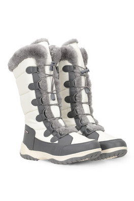 Bottes d'hiver longues après-ski Snowflake Extreme pour femmes - Blanc