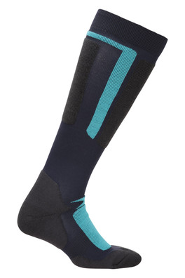 Extreme Mens Thermal Merino Knee Length Ski Socks - Blue