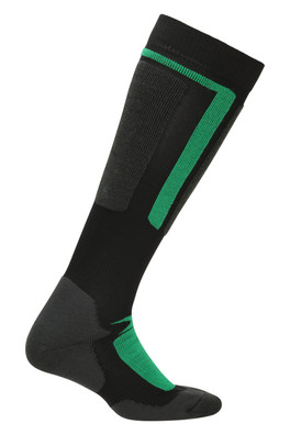 Extreme Mens Thermal Merino Knee Length Ski Socks - Green