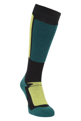Extreme Mens Thermal Merino Knee Length Ski Socks - Teal