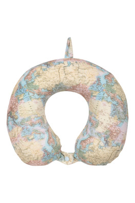 Memory Foam Travel Pillow - Patterned - Brown