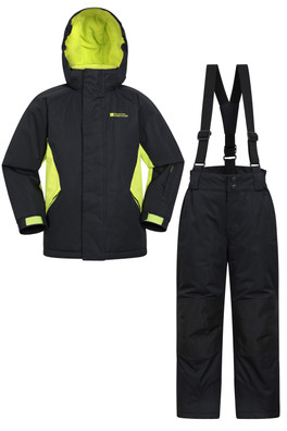Kids Ski Jacket and Pant Set - Black