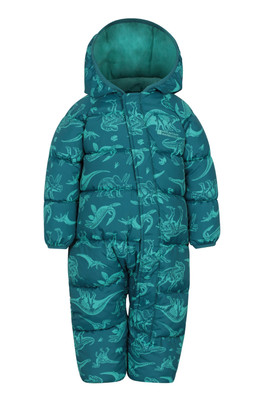 Frosty Printed Toddler Padded Suit - Dark Teal