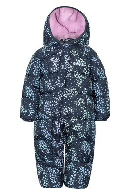 Frosty Printed Toddler Padded Suit - Navy