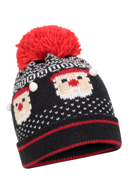 Xmas Santa Mens Beanie - Navy