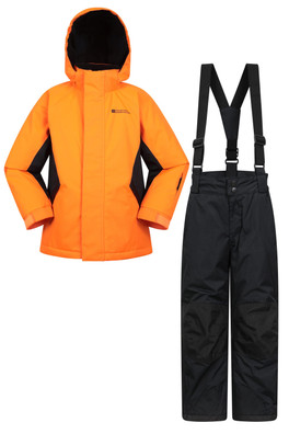 Kids Ski Jacket and Pant Set - Orange
