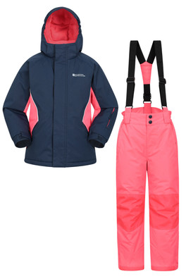 Kids Ski Jacket and Pant Set - Dark Blue