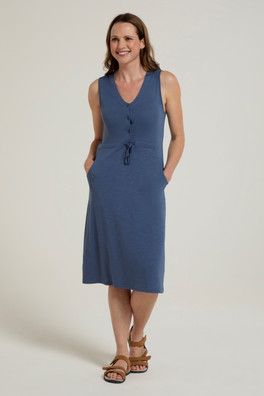 Bahamas Womens Sleeveless Dress - Blue