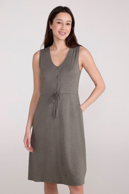 Bahamas Womens Sleeveless Dress - Khaki
