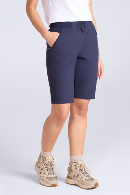 Explorer Womens Long Shorts - Dark Blue