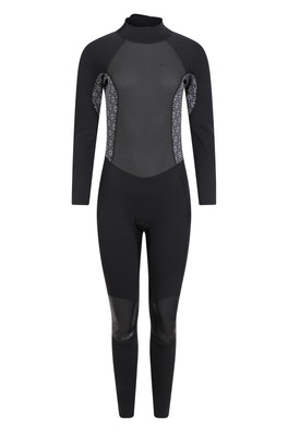 Printed Womens Full Wetsuit - Black