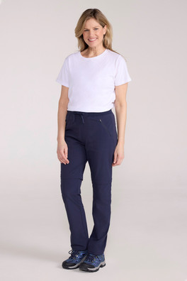 Explorer Womens Zip-Off Trousers - Navy